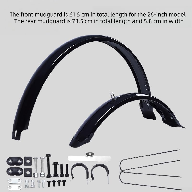 Guardabarros de bicicleta 26 27.5 con soportes de metal ajustables 3