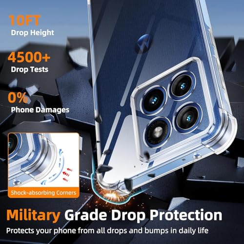 Image of Lustree Back Cover Transparent Case Compatible with Motorola Edge 70 Back Cover | Shockproof Bumper Side Protection | Anti-Scratch Flexible TPU