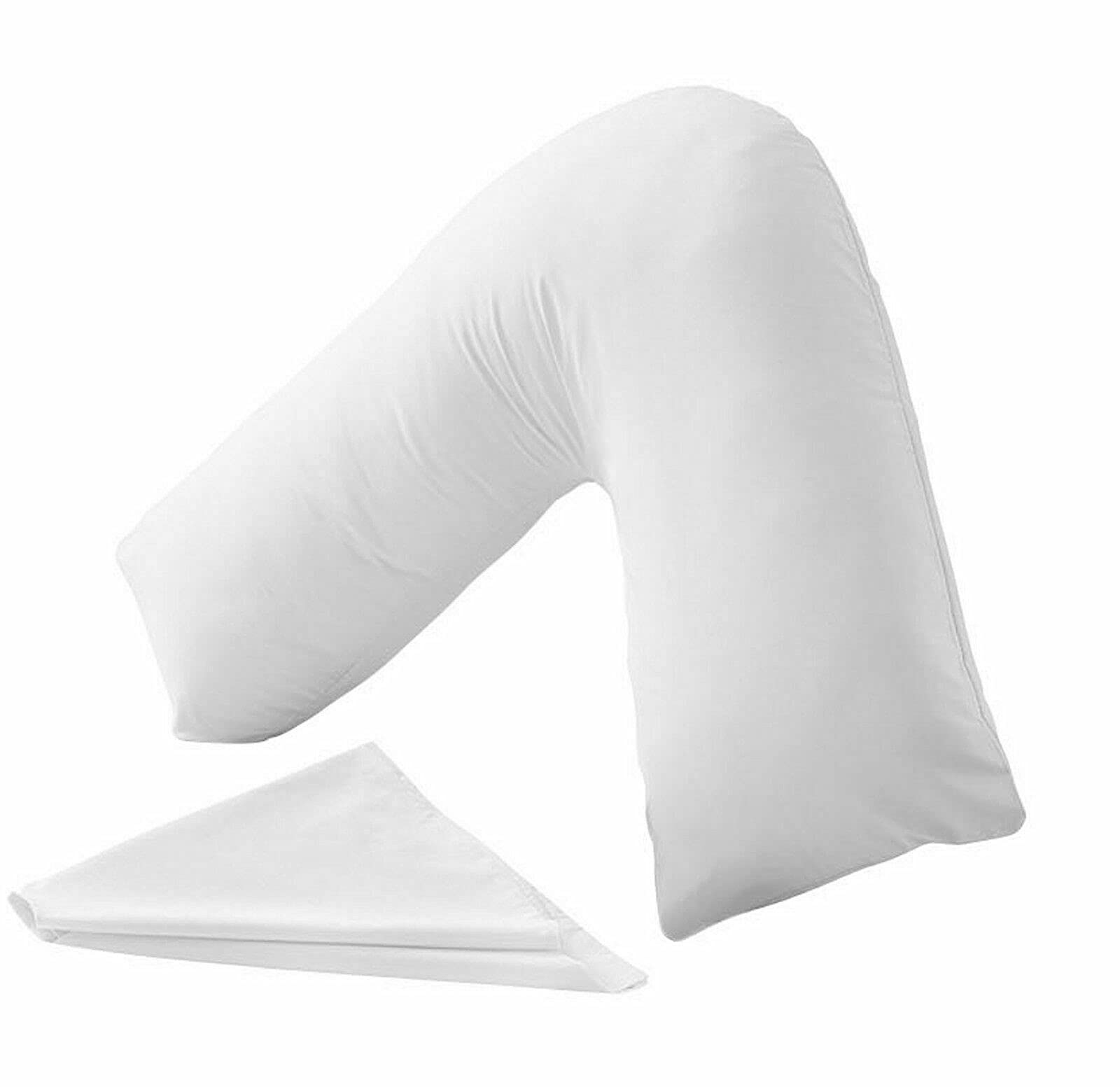 EliteKoopers 1Pcs White V-Shaped Pillow Cushion Cover Case Pillow Case