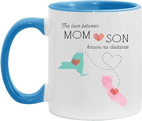 Miniatura 3 de Taza de café personalizable de larga distancia, cita personalizada, estados y países, regalo de relación, mejores amigos, regalos para mamá, mamá e