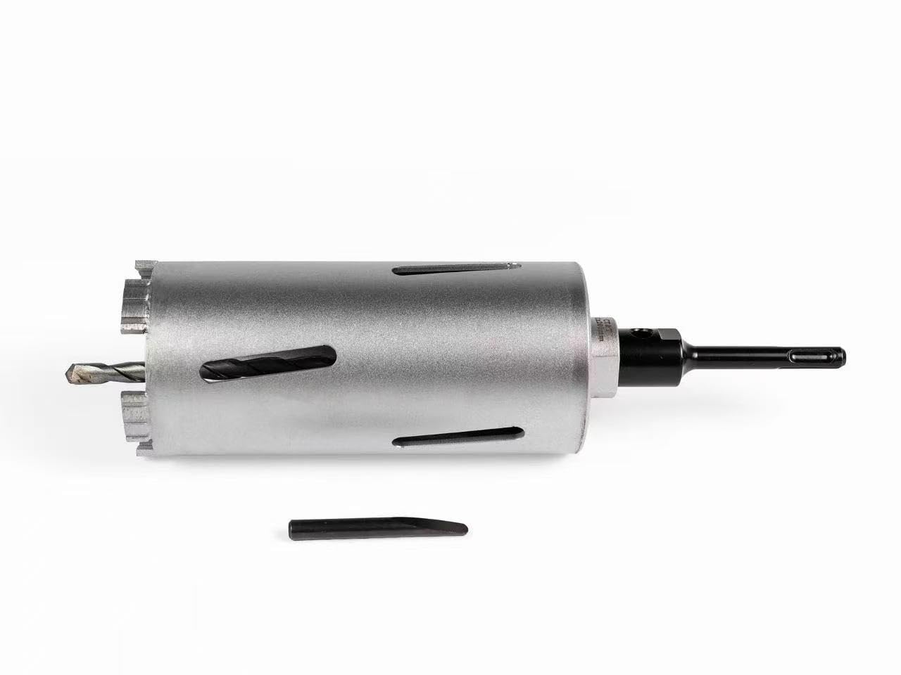 Diamantbohrkrone/Kernbohrer/Dosenbohrer DM 32-150mm L 200mm Inkl. SDS-PLUS Adapter & Zentrierbohrer – Komplettset für Bohrhammer – Sofort einsatzbereit für Beton, Mauerwerk & Stein(DM 68mm L 200mm)