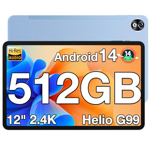 DOOGEE T40 Pro Tablet 12 Pulgadas, Android 14 20GB RAM+512GB(TF 2TB), Batería 10800mAh(Type-C) 2.4K...