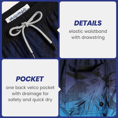 Image of maamgic Mens Slim Fit Swim Shorts Swim Trunks 7 inch Quick Dry Mens Bathing Suits with Mesh Lining