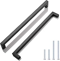 Vista 27 de KNOBWELL Paquete de 20 manijas cuadradas de gabinete de cocina de 5 pulgadas, tiradores de armario negro mate de 5.039 in, pomos de cajón de tocador