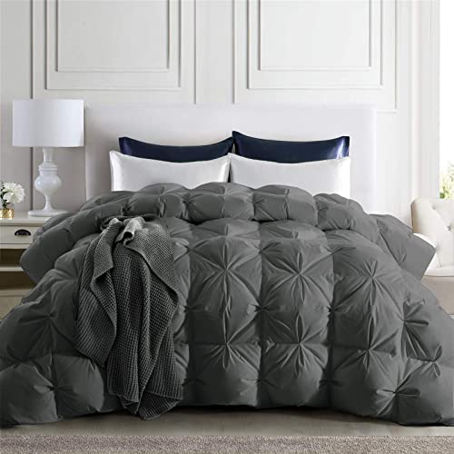 PureDown Full Size Goose Down Comforter Grey