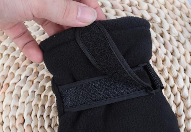 Men Winter-Polar-Fleece-Driving-Gloves Soft Warm Double-layer Windproof Cold-Weather Gloves for Riding Sport Outdoor