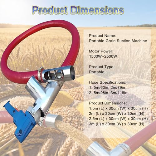 Machine d'aspiration de grain portable pour transfert de poudre - 8