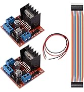 Youmile 2PCS L298N Motor Drive Controller Board DC Dual H-Bridge Robot Stepper Motor Control and ...