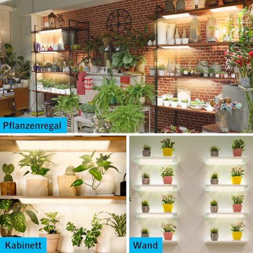 FIVAVA 2 Stücke Pflanzenlampe, 135 LEDs x 2pcs Pflanzenlampe led Vollspektrum, Grow Lampe, Fördert das Pflanzenwachstum, Pflanzenlicht mit Timer, 10 Helligkeitsstufen