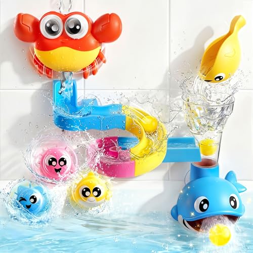 lalalark Bath Toys for Kids, 7-in-1 Shower Bathtub Toy with