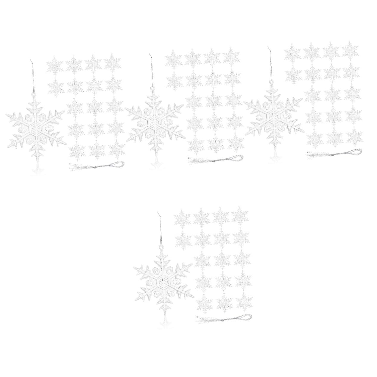 MAGICLULU 4 Sätze Transparenter Schneeflocken-anhänger Preiswerte Weihnachtsdeko Christbaum Anhänger Weihnachtsbäume Weihnachtsbaumschmuck Kugel Hängende Acryldekoration 18 Stück * 4