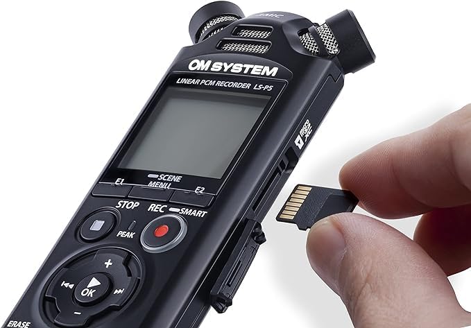Miniatura 7 de Olympus OM System LS-P5 - Grabadora PCM con 3 micrófonos tresmic, Bluetooth, modo de micrófono USB compuesto, sonido de alta resolución, filtro de