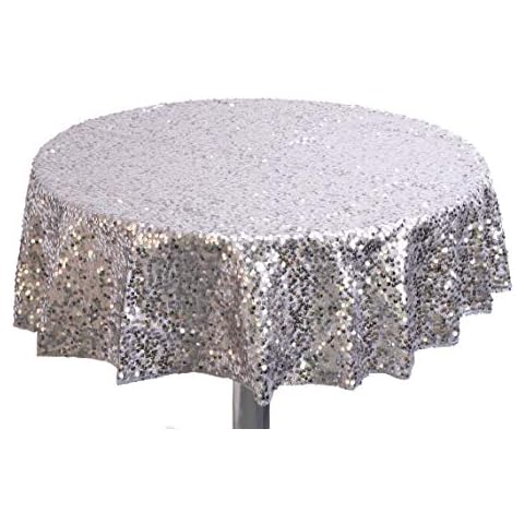 Christmas Concepts® Silver Sequin Table Cloth Cover
