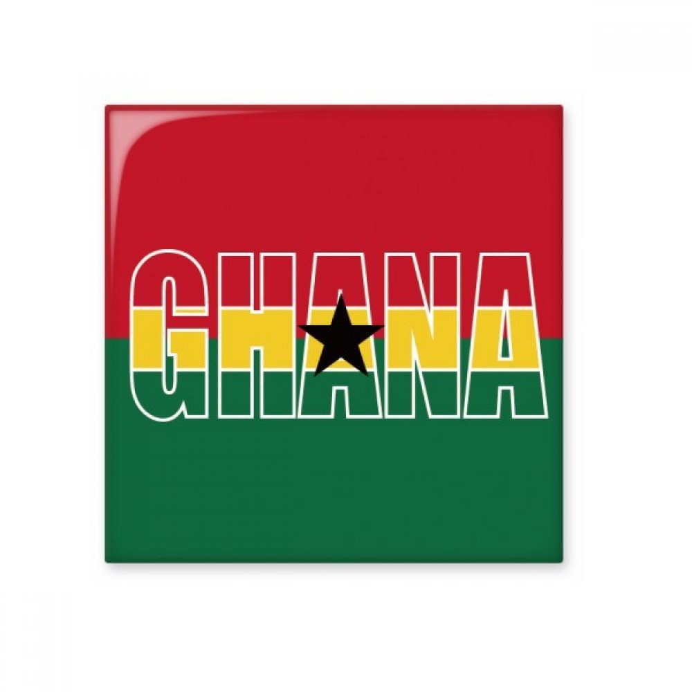 Carreaux de céramique avec drapeau du Ghana finition brillante artisanat d'art mural