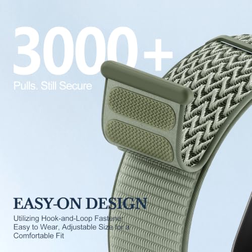 Nylon Sport Loop Compatible with Apple Watch Bands 44mm 40mm 46mm 42mm 45mm 49mm 41mm 38mm Men Women,Soft Breathable Fabric Woven Strap for iWatch Band Series 11 10 9 8 7 6 5 4 3/Ultra 3 2/SE 3 2/SE by LEIXIUER - Used condition - Image 2
