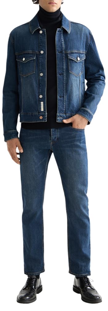Scotch & Soda Herren Let It Rain 750 Years Celebration Denim Trucker Jacket Jeansjacke