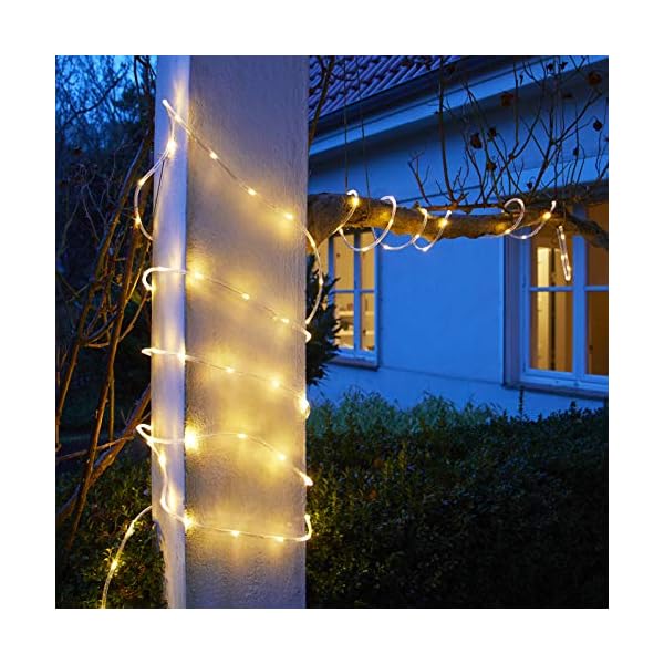Northpoint LED Lichtschlauch Lichterkette 12m IP44 Warmweiß und RGB Tube-Light 240 LEDs Fernbedienung – Bild 4