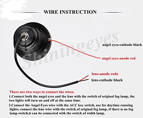 Shiningeyes 2pcs 3 pollici(76mm) Blu Ghiaccio 12V
