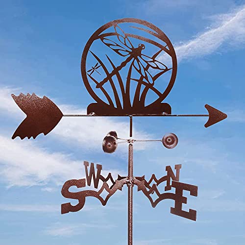 Massagers Weathervane Wind Direction Indicator Creative Sculptures Weathercock Weather Vanes Dragonfly Design Stainless Steel With Anti-Rust Coating For Outdoor Decor Craft #TOP4
