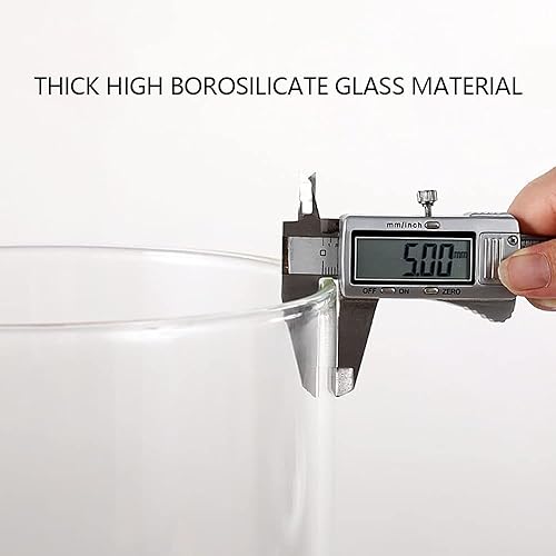 Miniatura 8 de Recipiente de harina y cereales, dispensador de arroz de 5 L, recipiente de almacenamiento de alimentos de vidrio con tapa hermética y soporte de