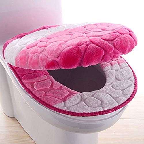 Coussin de toilette avec housse de couvercle et réservoir assortis