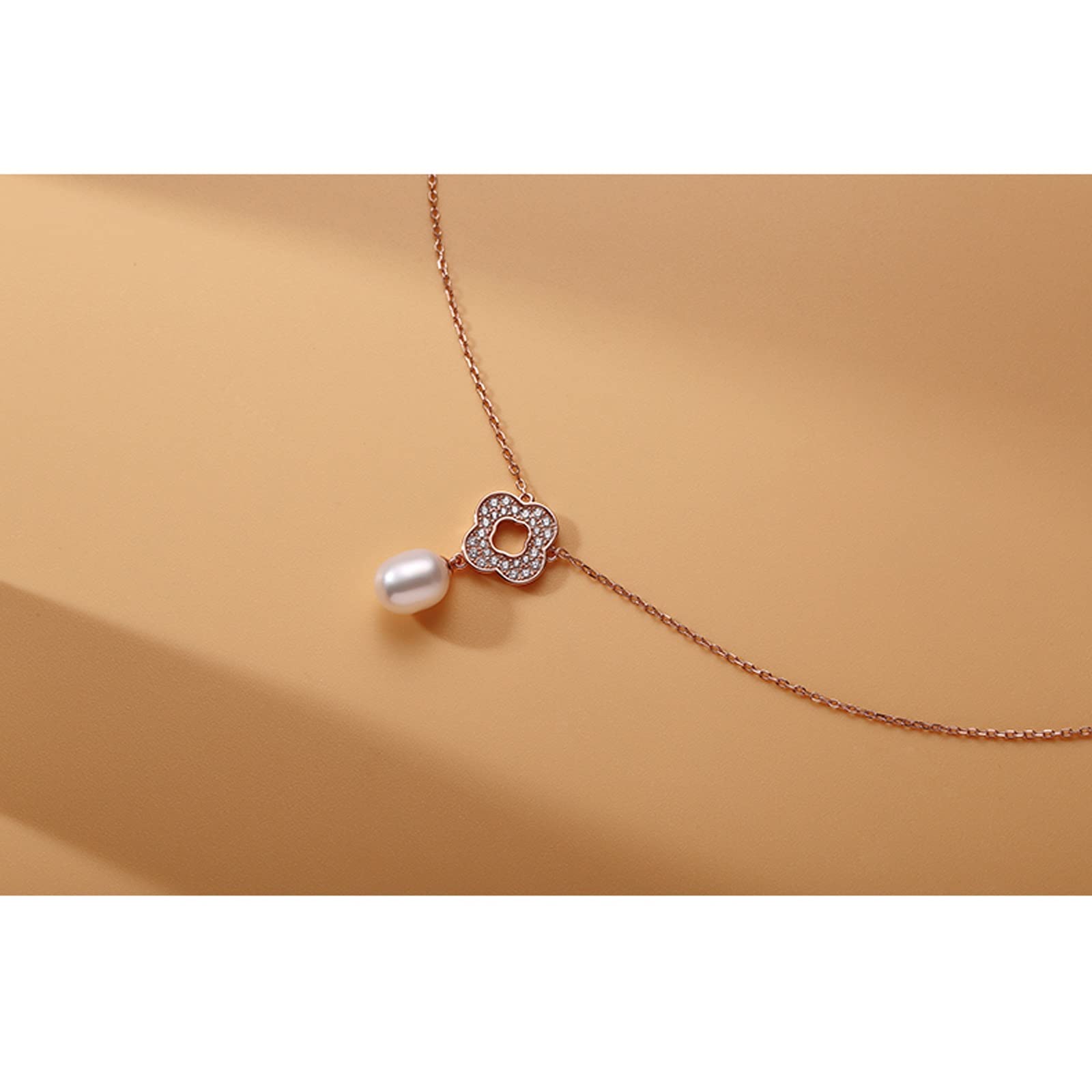 Gioielli/collane/Collana a ciondoli Perle d'Acqua Dolce Collana a Catena da 7-8 mm a Forma di Goccia Bianca Gioielli Presenti Donne Pendenti da Donna