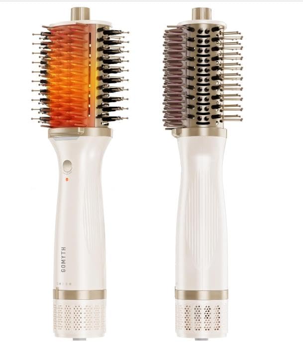 Upgraded 2-in-1 Blow Dryer Brush with Heated Comb - Volumizer Hair Dryer Brush for Hair Drying Styling Salon