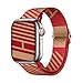 Zspoly Stretchy Nylon Bands Compatible with Apple Watch 42mm 44mm 45mm for Men Women, Adjustable Sport Elastics Replacement Strap for iWatch Series 7/6/5/4/3/2/1/SE, Red