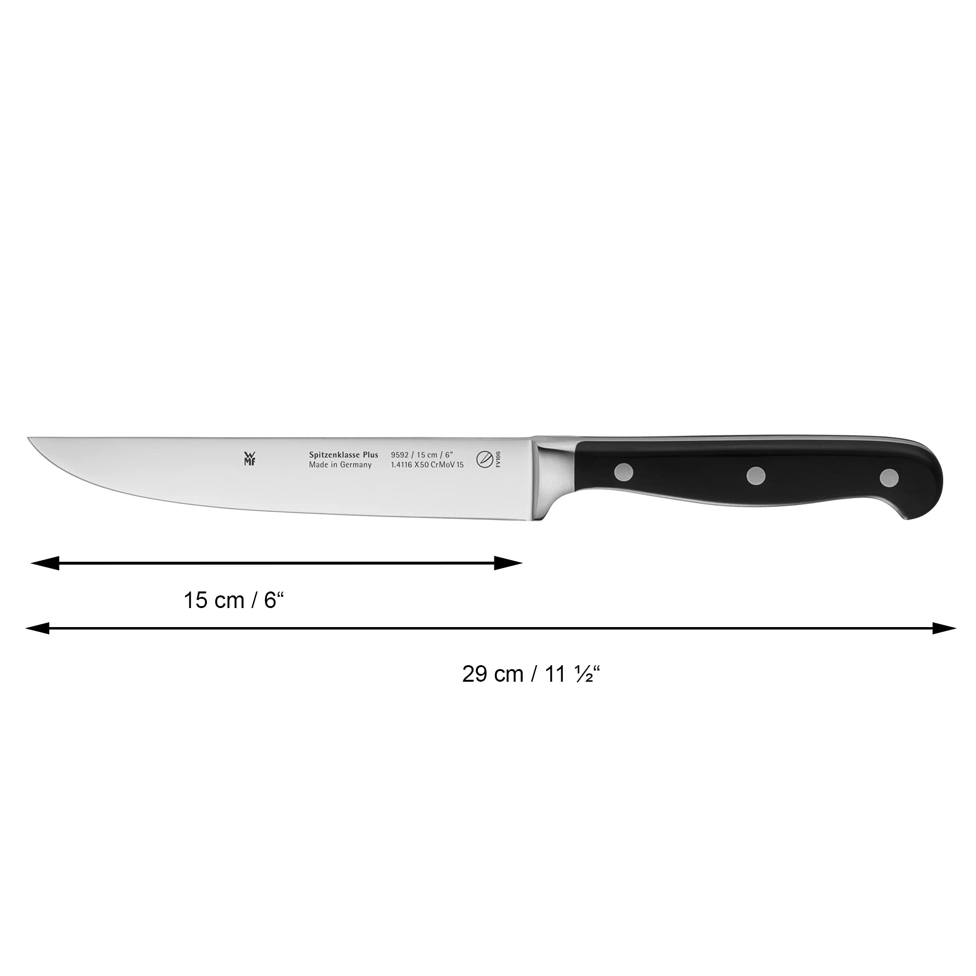 WMF Coltello Set Classe Plus Performance Cut, Acciaio Inox, Nero, Set 5 Pezzi