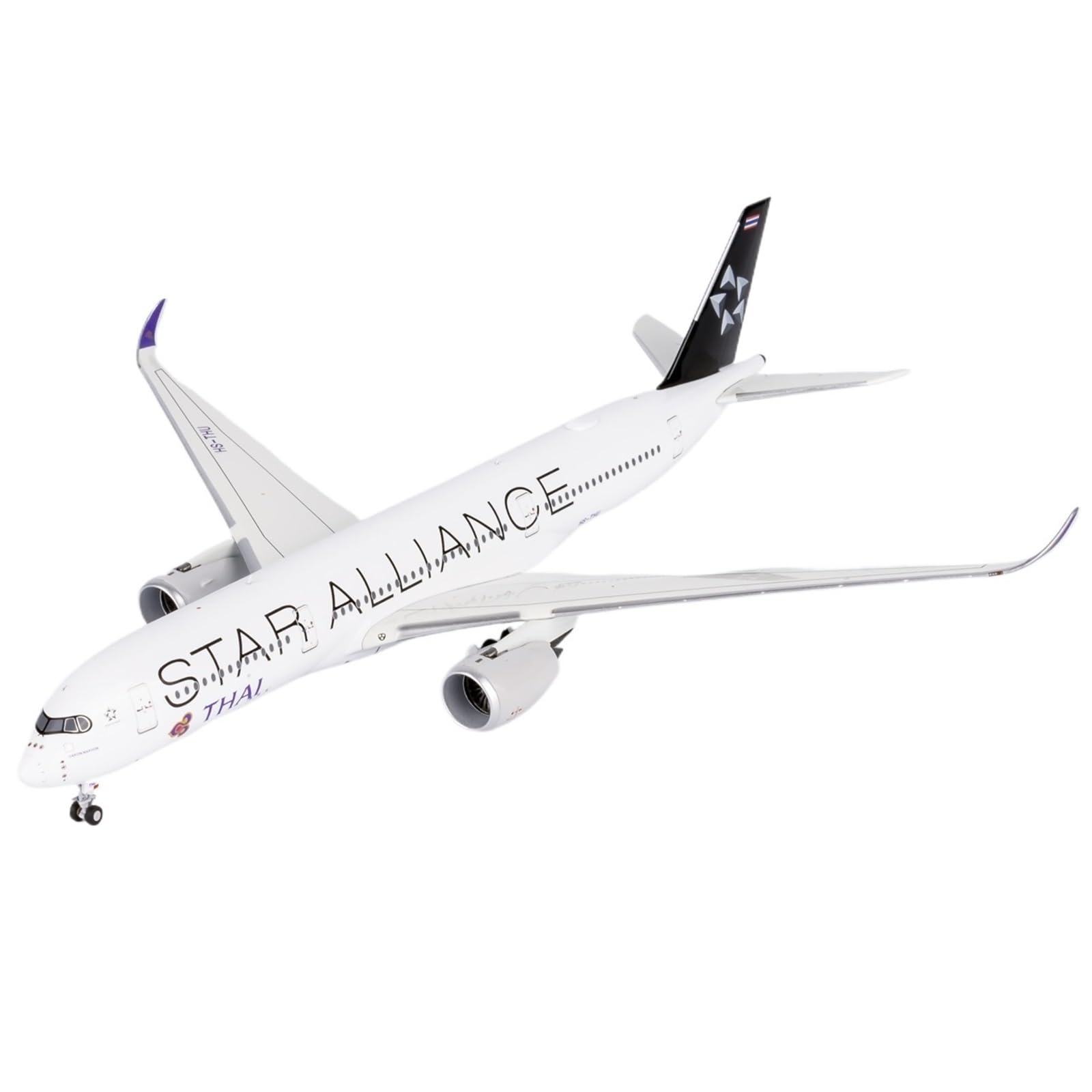 Modelo de avión Thai Airways A350 en miniatura de aleación resistente que no pierde color 8