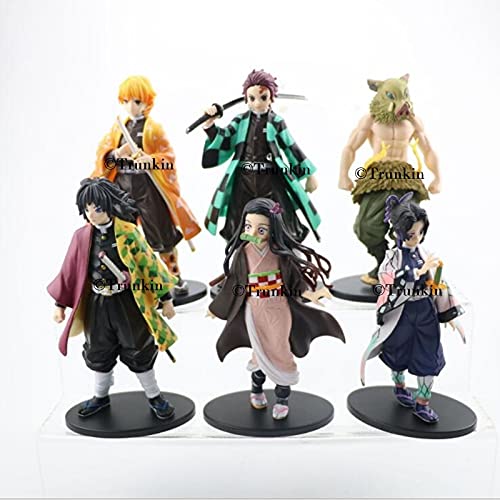 Image of Trunkin Demon Slayer Anime Set B 14cm Action Figures Kamado Tanjirou Nezuko Zenitsu Agatsuma Inosuke Hashibira Giyu Tomioka Shinobu Kocho Kimetsu No Yaiba Figurines,