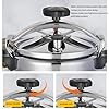Stainless Steel Pressure Cooker, Aluminum Explosion Proof Pressure Canner Large Capacity Rice Cooker Cookware with Compound Bottom for Gas Electric Flat Top Stoves Easy To Open #4