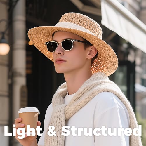 Sombrero de paja unisex ajustable estilo boho para verano miniatura 6