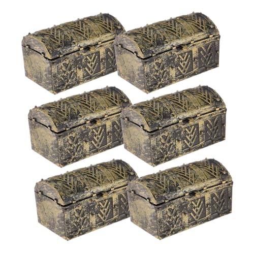 TOYANDONA Pirate Treasure Chest Storage Boxes 10pcs Plastic Toys Game Props Ideal for Boys and Girls' Birthday Christmas