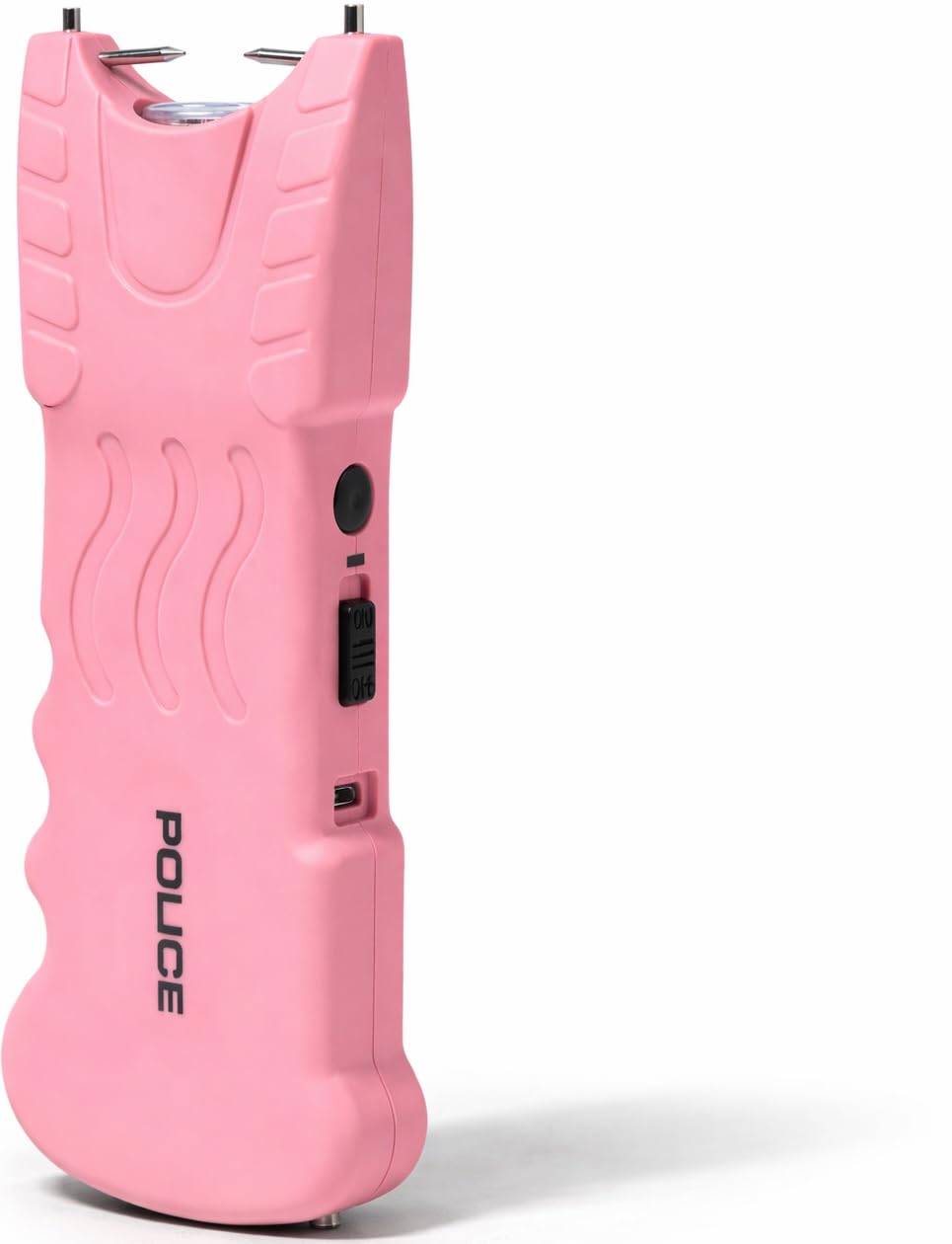 POLICE Stun Gun for Self Defense 916 – High Voltage Rechargeable with LED Flashlight, Compact & Heavy Duty – Personal Security for Women – Pink