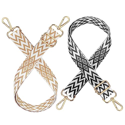 MOLENCO 2 Piezas Correa de Hombro Ajustable, 75-135cm Ajustable Correa Bolso Bandolera,Correas Bolsos Bandolera, 3.8cm Ancha Correa para Bolso de Mano, Bolso Bandolera, Mujer Bolsos de Bricolaje