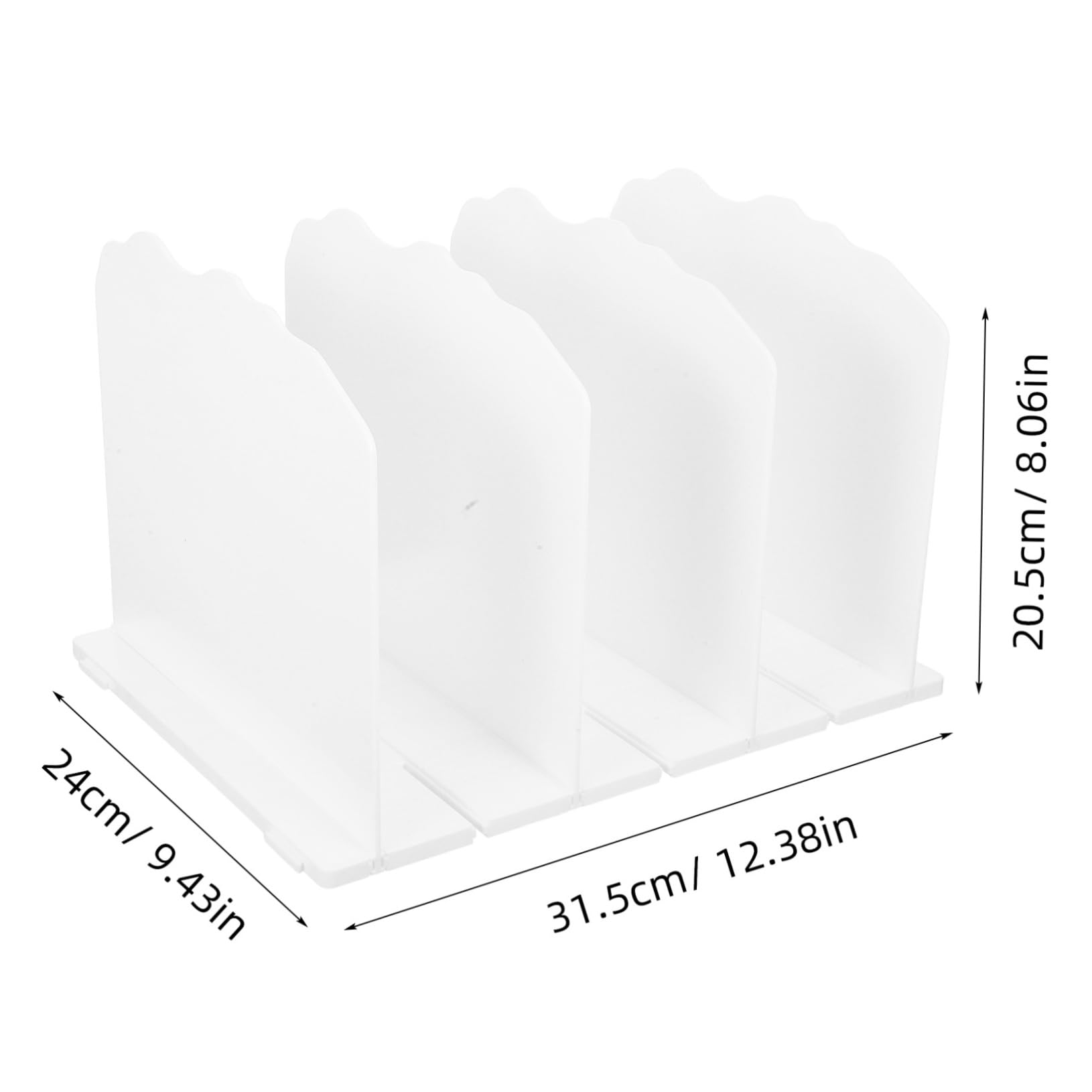 Zerodeko 2pcs Adjustable Handbag Storage Rack with Wavy Design Closet Organizer for Bags and Books Multi Purpose Shelf Dividers for Closet Organization