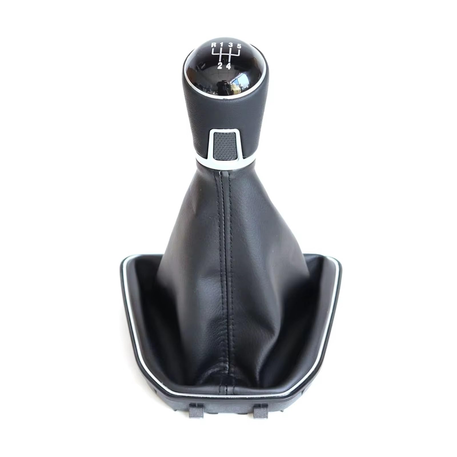 QWQAAB Manual Gear Knob Manual Gear Shift Knob PU Gaiter Boot for Volkswagen for VW for Caddy 4 IV MK4 2015-2019 Shifter Lever Handle(5-Speed)