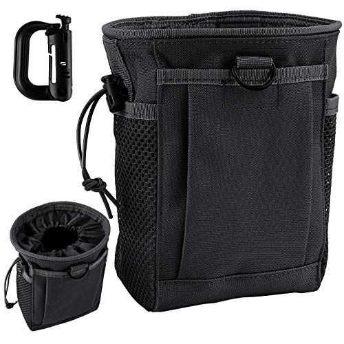 IronSeals Tactical Molle Drawstring Magazine Dump Pouch Ammo Pouch Utility Belt Hip Waist Bag for Outdoor Supplies