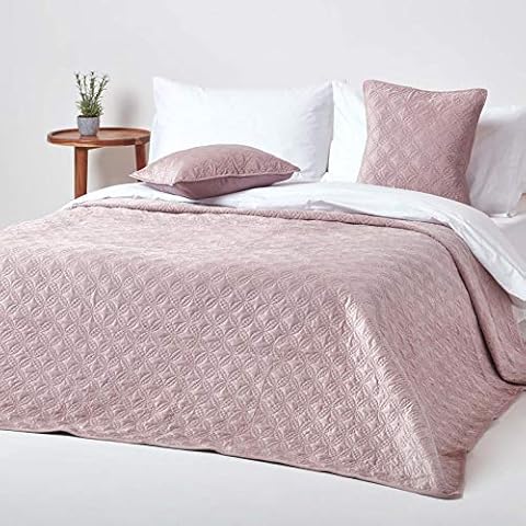 Couvre-lit Velours Matelassé HOMESCAPES Cover