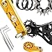 Zxpjkyu Single Speed Conversion Kit for Mountain Bikes with Wrench and Cassette, Gold 17T