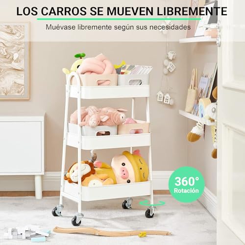 Opiniones de Carrito Organizador Con Ruedas los más solicitados. 9 Carrito Organizador Con Ruedas marca Amzatek (3)