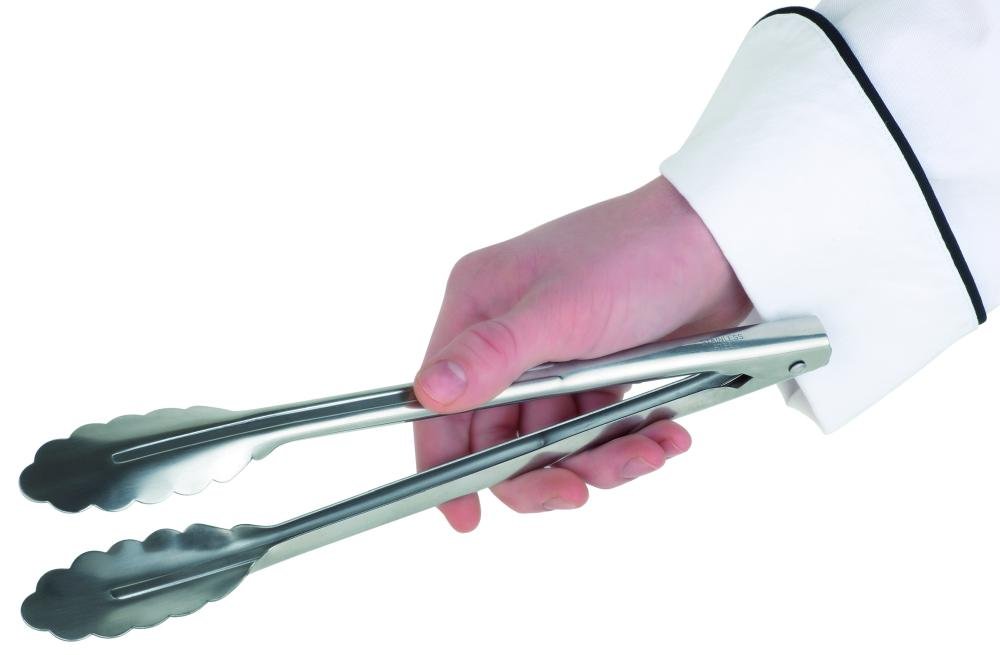 Lot De 2 Pinces Universelles En Polyamide Manche Inox 18 Cm Avec Anneau De Retenue