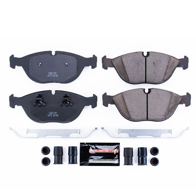 Image of PowerStop Front Brake Pads for Audi TT Quattro 2004-06 |BMW 750iL 1995-01 |Z8 2000-03 |Chrysler Crossfire 2005-06 - Z23 Carbon-Fiber Ceramic Brake Pads with Installation Hardware, Z23-682