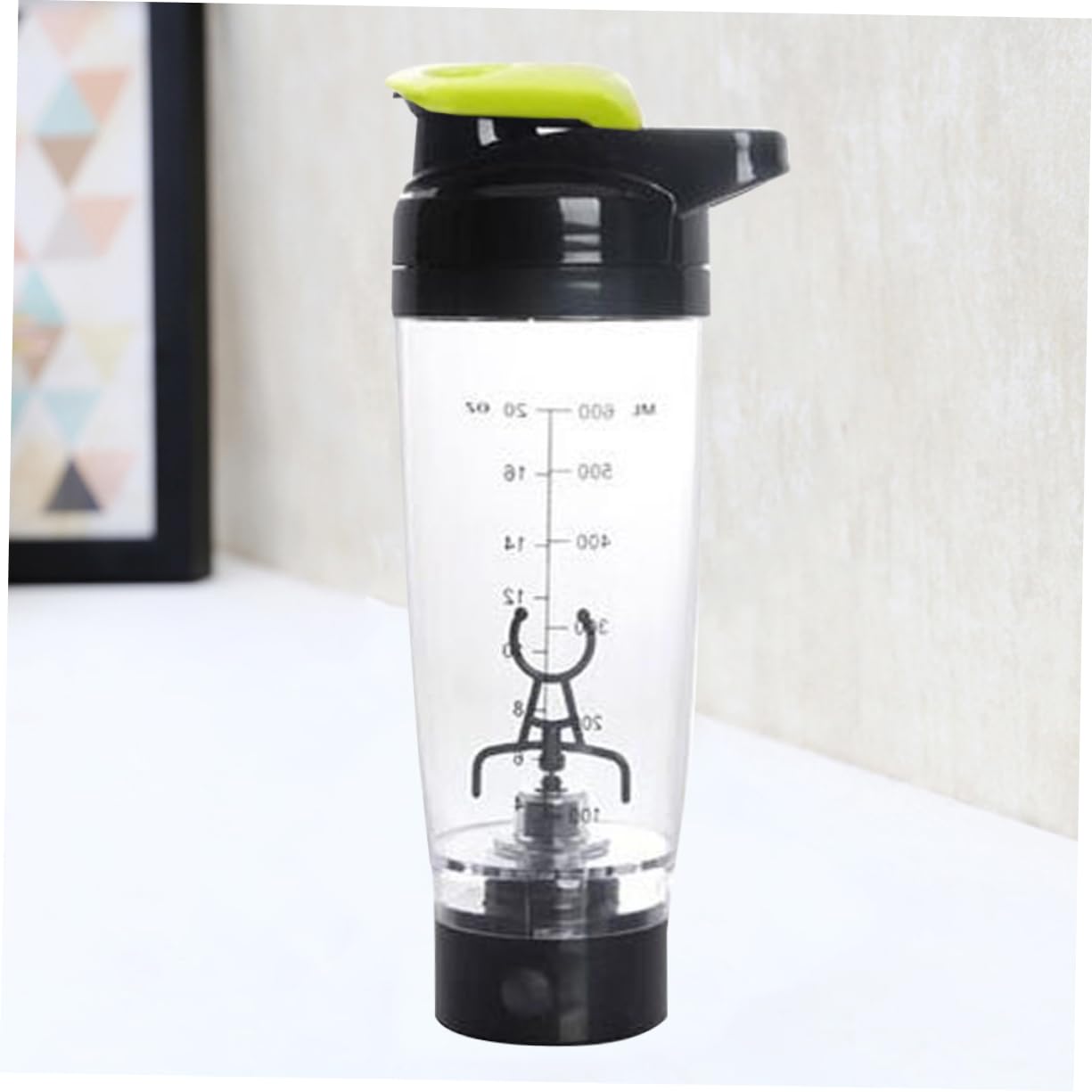 Alipis Shaker Elettrico Portatile per Proteine 600 Ml Mixer Antigraffio Miscelazione Automatica per Sportivi e Vita Sana