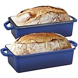 VERSATILE 2-PAN SET WITH LID FUNCTIONALITY: Purchase one set, get two perfectly matching pans. Double your baking output, or stack them together with one acting as an ideal lid to create the perfect steam environment for artisan crusts. The possibili...