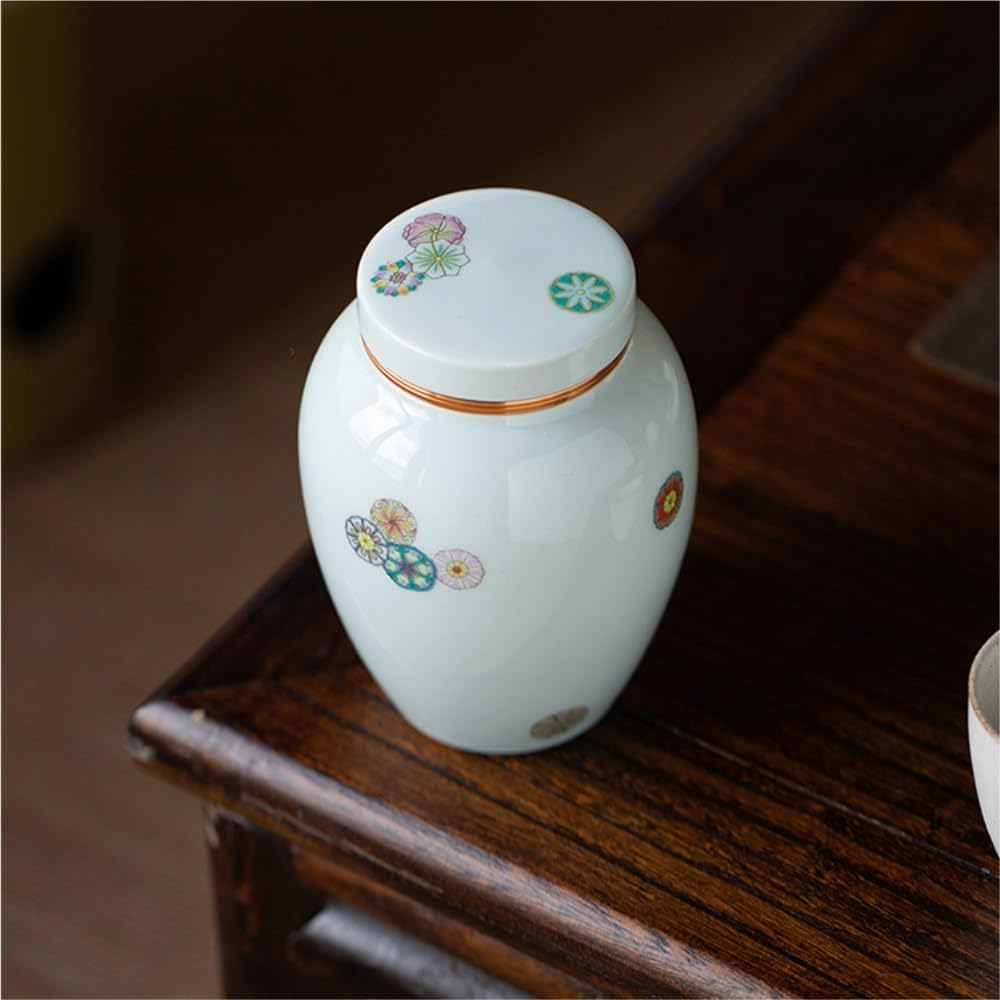 Organizador de Bolsitas de Té Recipiente de cerámica for almacenar té suelto, pequeño recipiente sellado, for condimentos de cocina, juego de té, un solo recipiente, vacío Organizador de Té Contenedor