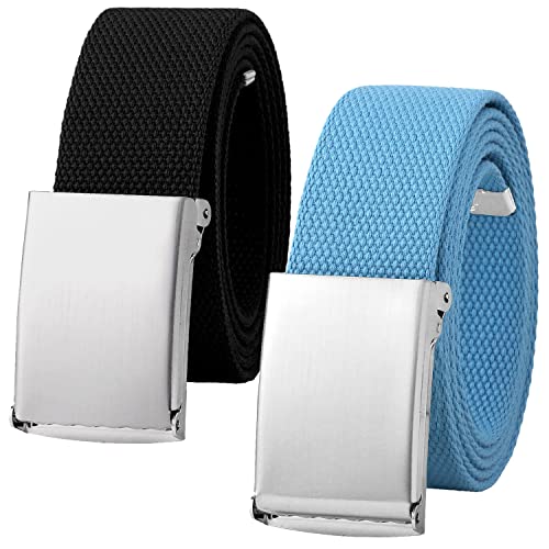 Image of Falari Canvas Web Belt Fully Adjustable Cut to Fit Golf Belt Flip Top Buckle