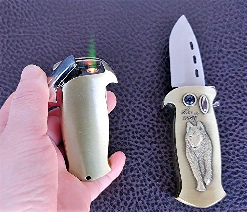 Multifunction Blade Jet Flame Windproof Refillable Butane Gas Knife Lighter