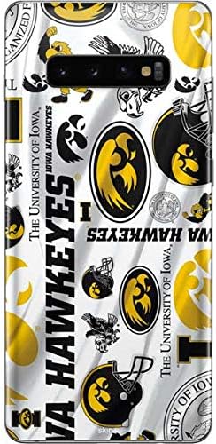 Skinit Decal Phone Skin Compatible with Samsung Galaxy S10 Plus - Officially Licensed University of Iowa Iowa Hawkeyes Pattern Design
